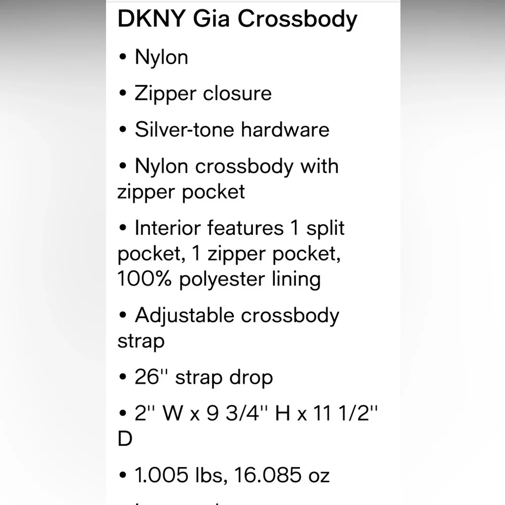 DKNY Gia Red with Black Strap Nylon Crossbody bag